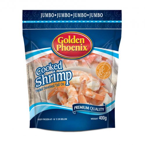Golden Phoenix Jumbo Shrimp - Tail On